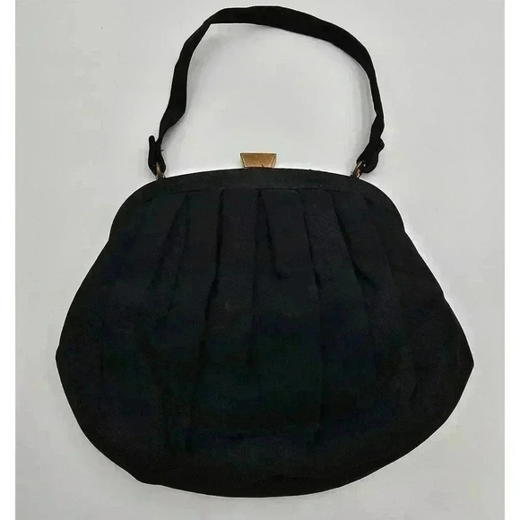 Vintage MM Morris Moskowitz Black Clutch - Picture 3 of 9